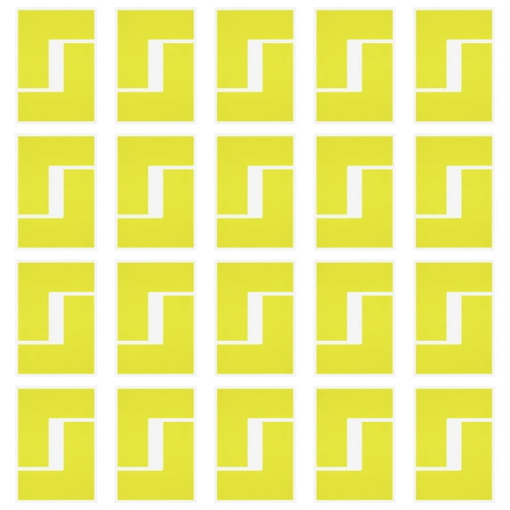Uxcell 5S Location Marking Corner 64Pcs PVC L-Shape Floor Marking Tapes Yellow