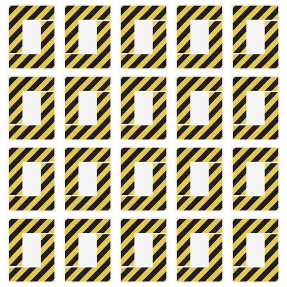 Uxcell 5S Location Marking Corners 64Pcs PVC L-Shape Floor Marking Tape Yellow Black