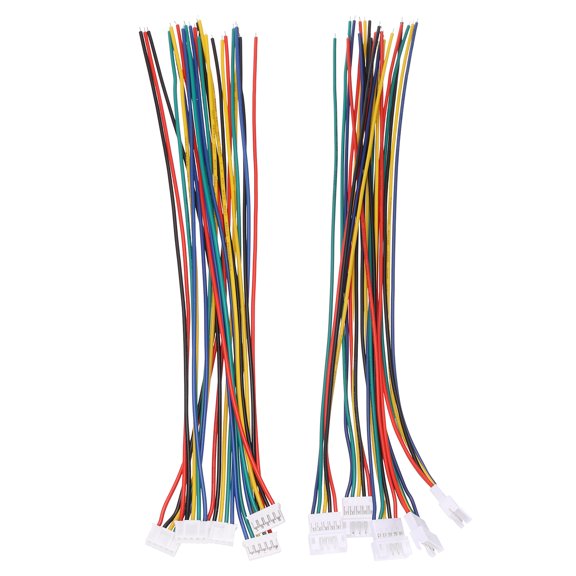Uxcell 5Sets 200mm 5Pin 26AWG PH2.0 Connector Male Female with Bare Wire, Copper Core Polyvinyl Chloride Material OD1.3 Spring Pin Connector for DIY Drone 3D Printer Balance Cars PCB LED Lighting