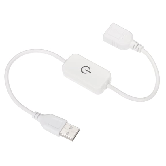 Uxcell 5V 3A USB Inline Tact Dimmer Switch Control Single Color LED Strip Lights, White