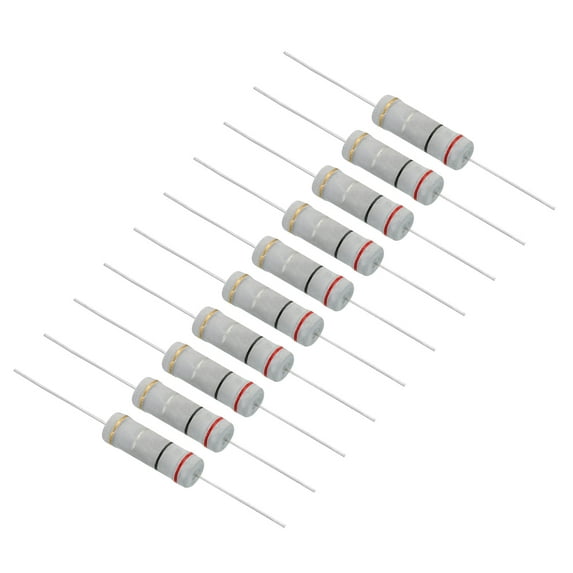 Uxcell 5W 0.2 Ohm 5% Carbon Film Resistor, Axial Electronic Components Resistors, 20 Pack