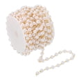 thumbnail image 1 of Uxcell 5m/16 Feet Faux Pearl Beading Chain with Spool, 5mm Brass Chain Link for Jewelry Making Style 1, Dark Gold, 1 of 6