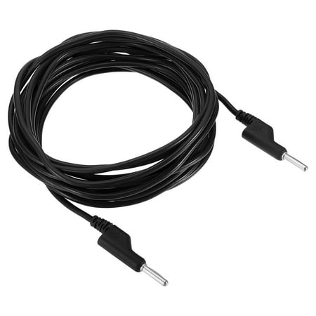 Uxcell 5m Banana Plug to Banana Plug Test 4mm OD 1000V/20A 13AWG Copper Stackable Cable Line Wire, Black
