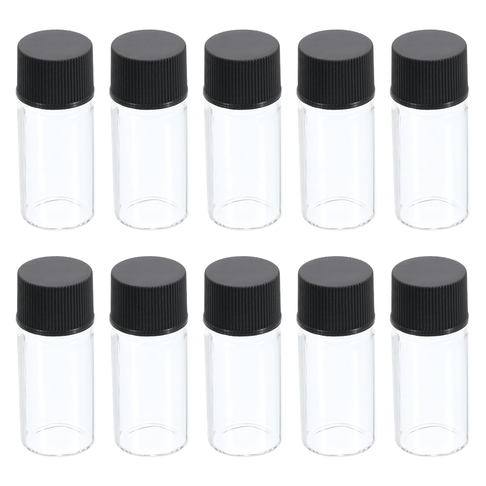 Uxcell 5mL Media Storage Bottle, 50 Pack Reagent Media Bottle Glass ...