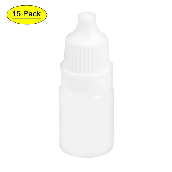 Uxcell 5ml/0.17oz Plastic Small Mouth Empty Squeezable Drop Bottles 15 Count