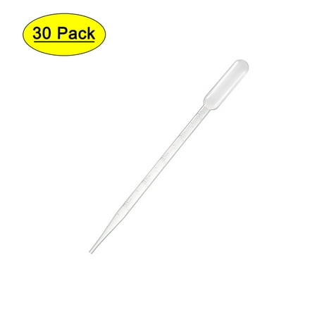 Uxcell 5ml 205mm Graduated Liquid Drop Droppers Disposable Pipettes 30 Pack
