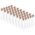 thumbnail image 1 of Uxcell 5ml Plastic Test Tubes with Cork Stoppers, 40Pcs 75x12mm Tubes Lab Use, Clear, 1 of 6