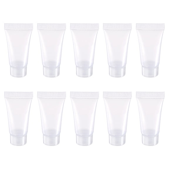 Uxcell 5ml Squeeze Tube Empty Cosmetic Tubes Plastic with Flip Lid Clear 50 Pack