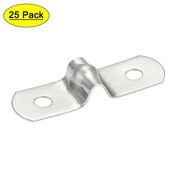 Uxcell 5mm(0.2") 201 Stainless Steel 2 Holes Rigid Pipe Strap Tension Tube Clamp 25 Pack