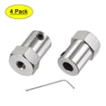 thumbnail image 1 of Uxcell 5mm Bore 18mm Length Hexagon Coupler, Coupling Shaft Iron Connector Pack of 4, 1 of 7