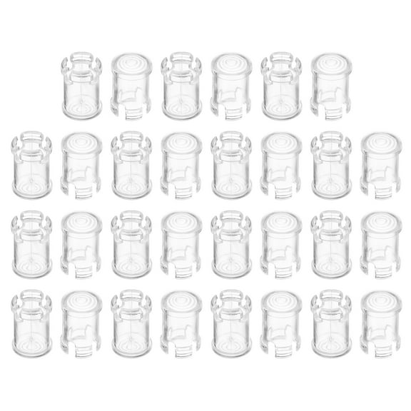 Uxcell 5mm Clear Light Emitting Diode Holder Clip, LED Lamp Socket Bulb Cap Protective Cover Transparent 100 Pack