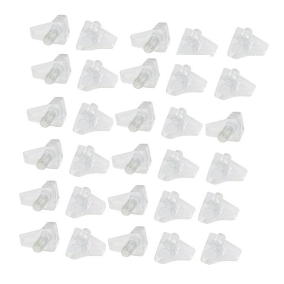 Uxcell 5mm Clear Plastic Shelf Support Pin Peg Studs for Kitchen Furniture Shelves 30Pcs