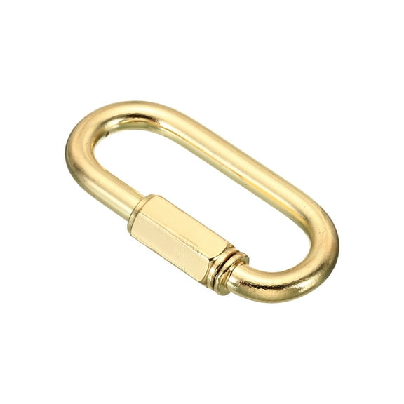 Uxcell 5mm Copper Chain Quick Links, Screw Locking Chain Connector for Chandelier and Backpack