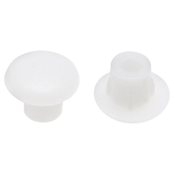 Uxcell 5mm Dia Clear White Locking Hole Plug Button Top Flush Type Screw Cap Cover 100 Pack