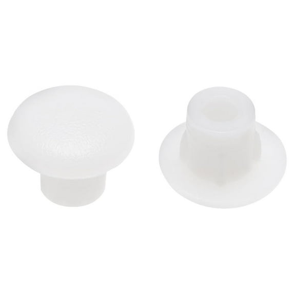 Uxcell 5mm Dia Clear White Plastic Locking Hole Plug Button Top Flush Type Screw Cap Cover 50 Pack