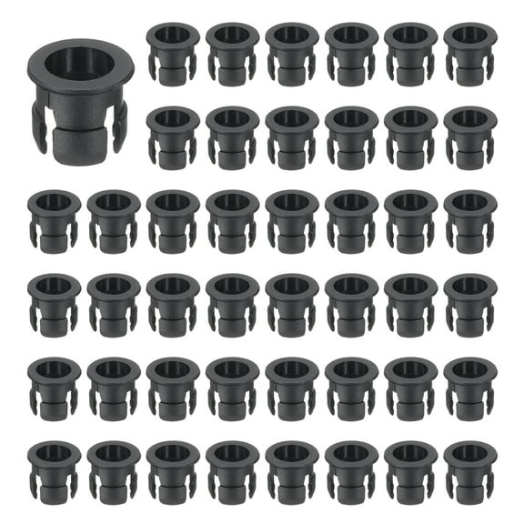 Uxcell 5mm Emitting Diode Holder, 300 Pcs Plastic Flat LED Holder Clip Mounting Bracket Socket Cap for Lamp Bulb Bezel Mount Panel LED Display, Black
