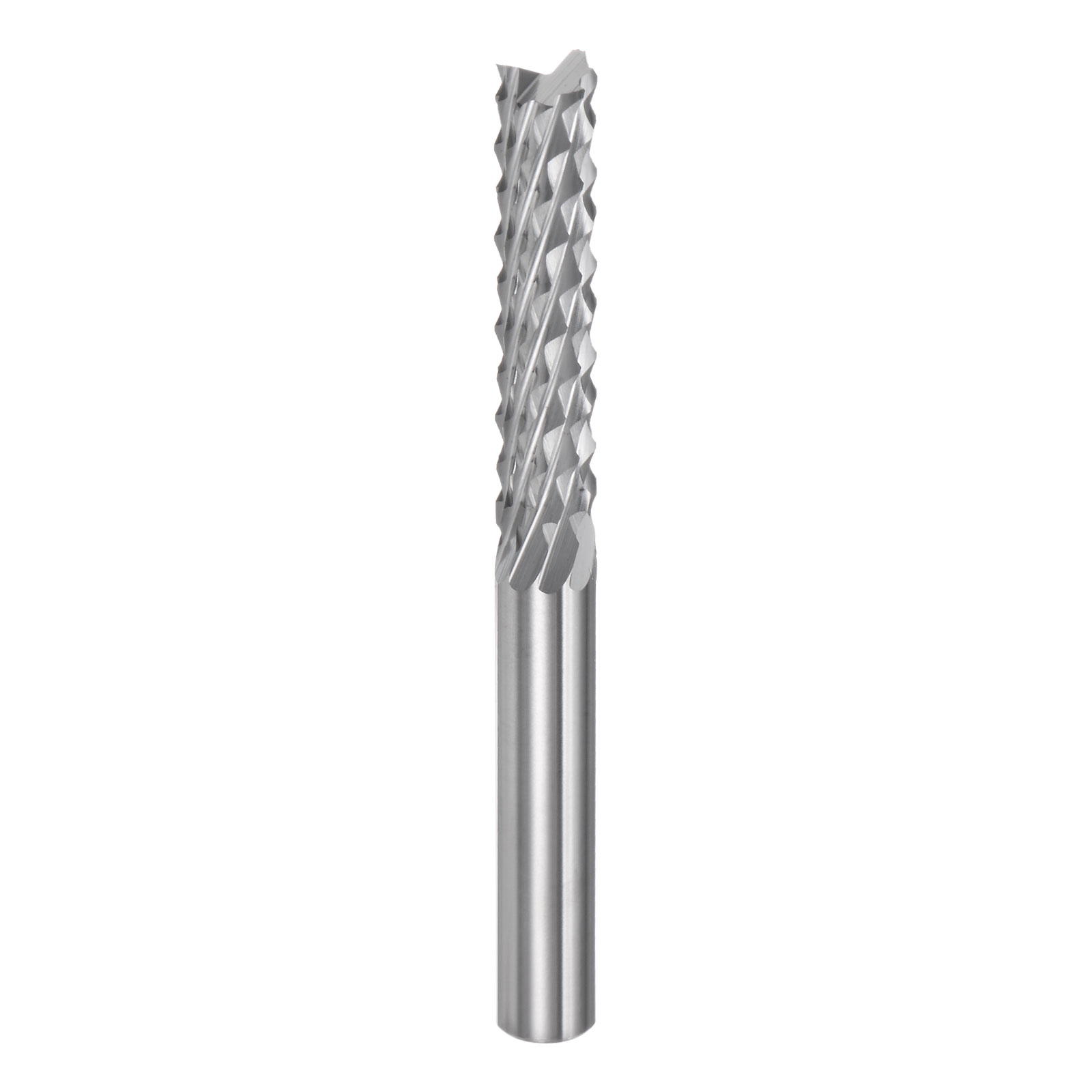 Uxcell 5mm End Mill Bits 1/5"(5mm) Straight Shank Solid Carbide CNC Router Bit Engraving Cutter Tools with Corn Blade