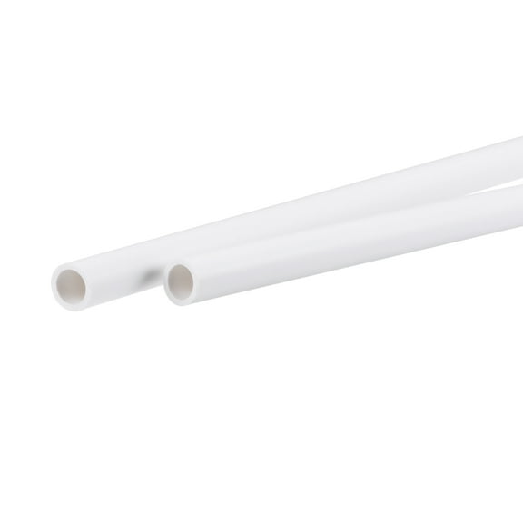 Uxcell 5mm ID 7mm OD 500mm White Pipe Round Rigid Plastic Tube for Water Pipe 2 Pack