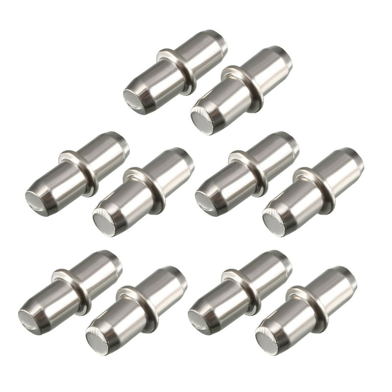 Uxcell 5mm Metal Furniture Cupboard Shelf Pins Pegs Supports Holder, 10  Pieces 