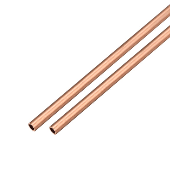 Uxcell 5mm Outside Diameter x 3mm Inside Diameter 500mm Copper Round Tubing Pipe 2Pcs