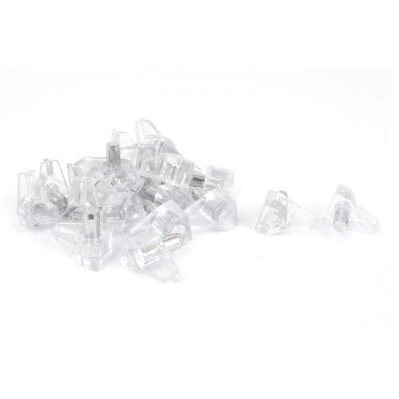 Uxcell 5mm Pin Plastic Shelf Support Pegs Studs Bookcase Furniture Shelves Holder 20Pcs