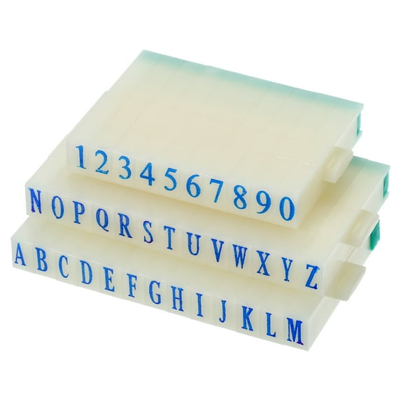 Uxcell 5mm Plastic Font Size 5 Numeral 0-9 Alphabet A-Z Detachable Number Letter Stamp Set