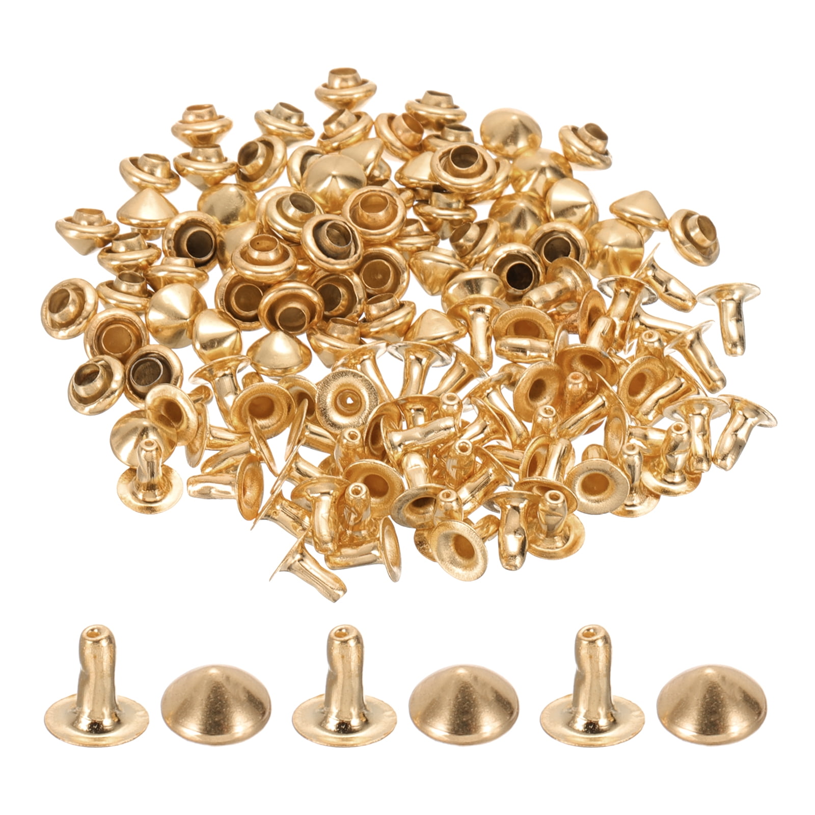 Uxcell 5mm Spike Rivets, 60 Sets Square Studs Rivet Rapid Punk Spikes ...