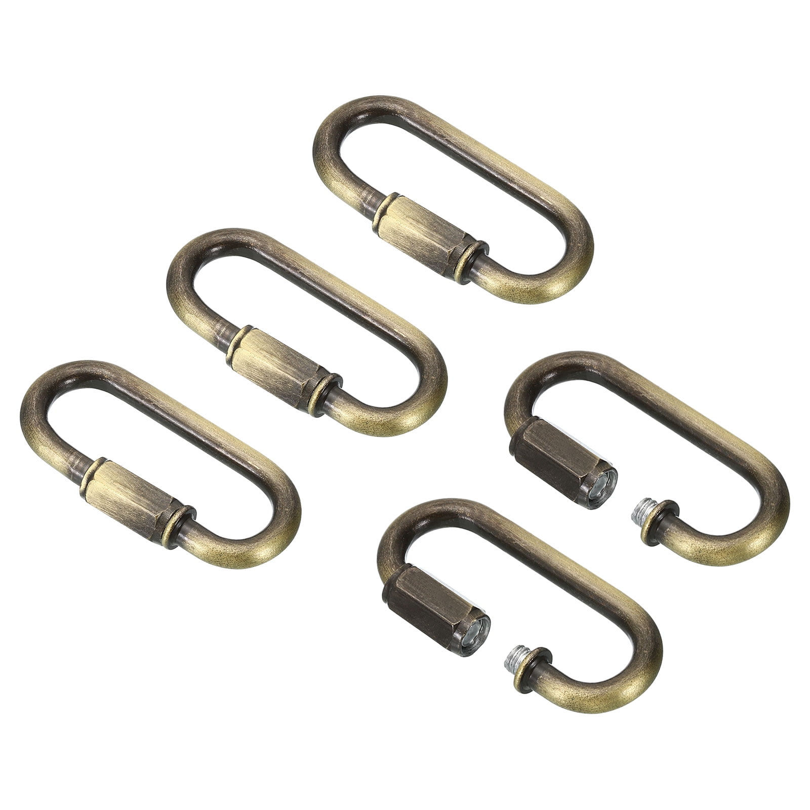 Uxcell 5mm Steel Chain Quick Links Screw Locking Chain Connector Ring