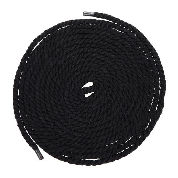 Uxcell 0.2" x 14.8 Feet Black Cotton Rope 3 Strand for DIY Wall Hanging Knotting