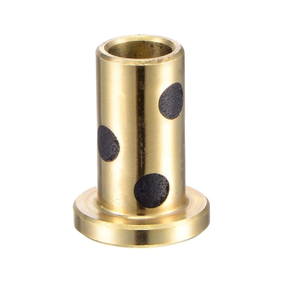 Uxcell 5mm x 7mm x 15mm Flanged Sleeve Bearings Wrapped Oilless Bushings Brass