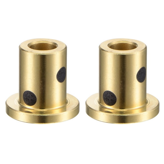 Uxcell 5mm x 9mm x 15mm Flanged Sleeve Bearings Wrapped Oilless Bushings Brass 2 Pack