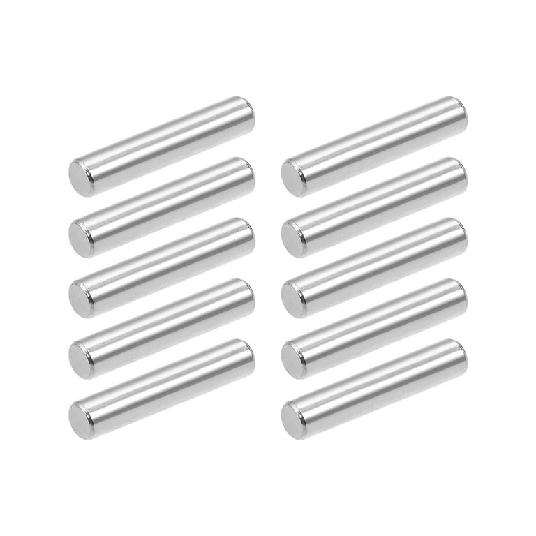 uxcell 10Pcs 3mm x 50mm Dowel Pin 304 Stainless Steel Pegs Support Shelves  Silver Tone