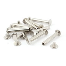 Uxcell 5mmx25mm Nickel Plated Binding Chicago Screw Post for Album Scrapbook (10-pack)