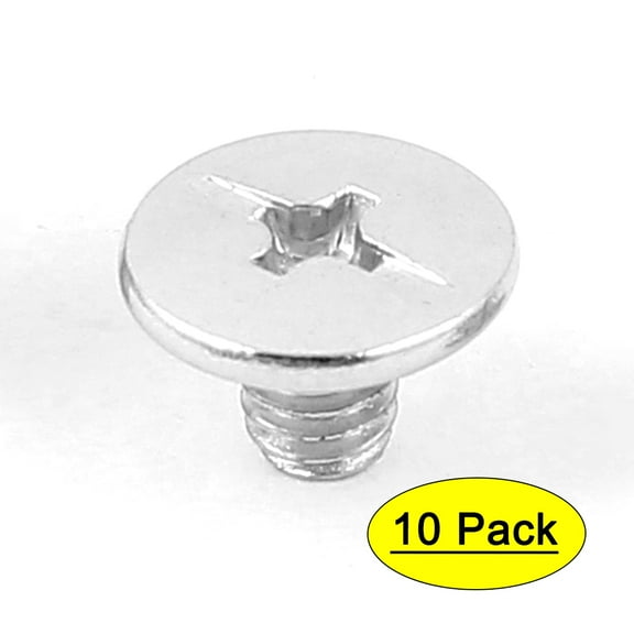 Uxcell 5mmx6mm Nickel Plated Binding Chicago Screw Post for Album Scrapbook (10-pack)