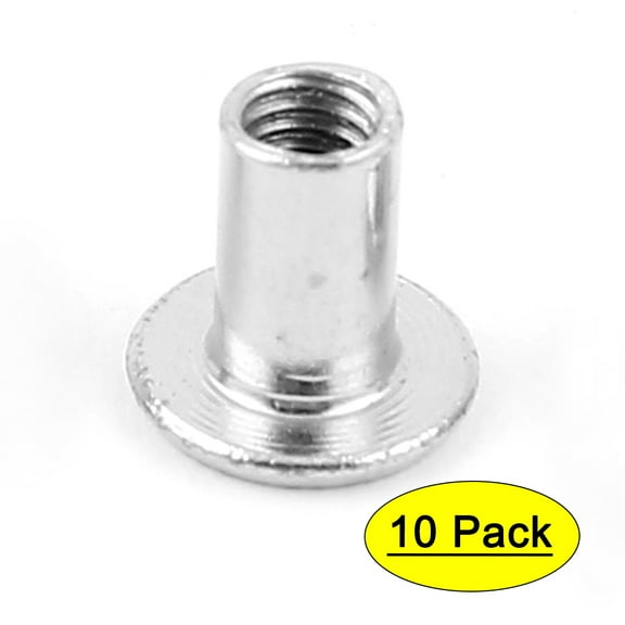 Uxcell 5mmx8mm Nickel Plated Binding Chicago Screw Post for Album Scrapbook (10-pack)