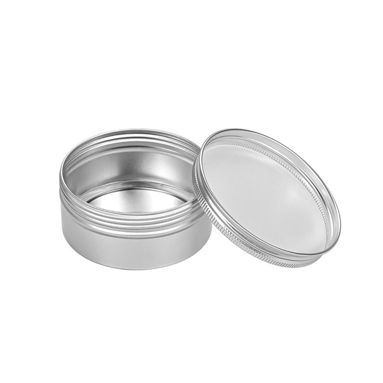 Uxcell 5oz 150ml Screw Top Lid Round Aluminum Cans Tin Containers 1 Pack, Silver
