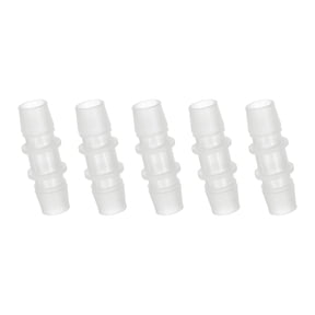 Uxcell 5pack Plastic Hose Barb Fitting, 1/2" Barbed Hose Pipe Fitting Splicer Mender Joint Adapter for Water Liquid Fuel Line Tube, Clear