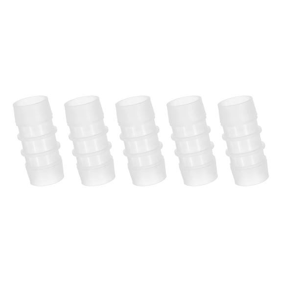 Uxcell 5pack Plastic Hose Barb Fitting, 1" Barbed Hose Pipe Fitting Splicer Mender Joint Adapter for Water Liquid Fuel Line Tube, Clear
