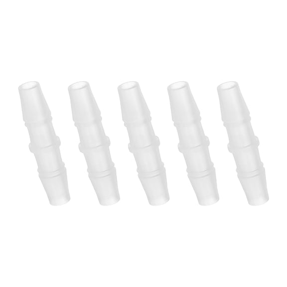 Uxcell 5pack Plastic Hose Barb Fitting, 5/16" Barbed Hose Pipe Fitting Splicer Mender Joint Adapter for Water Liquid Fuel Line Tube, Clear