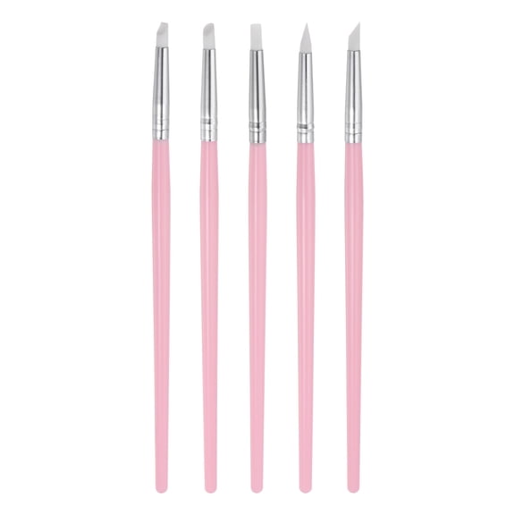 Uxcell 5pack Silicone Clay Sculpting Tool Clay Sculpting Shaper Rubber Tip Shaping Pen Pottery White