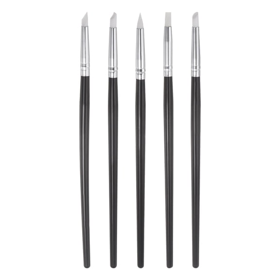 Uxcell 5pack Silicone Clay Sculpting Tool Clay Sculpting Shaper Rubber Tip Shaping Pottery Clay Pen White