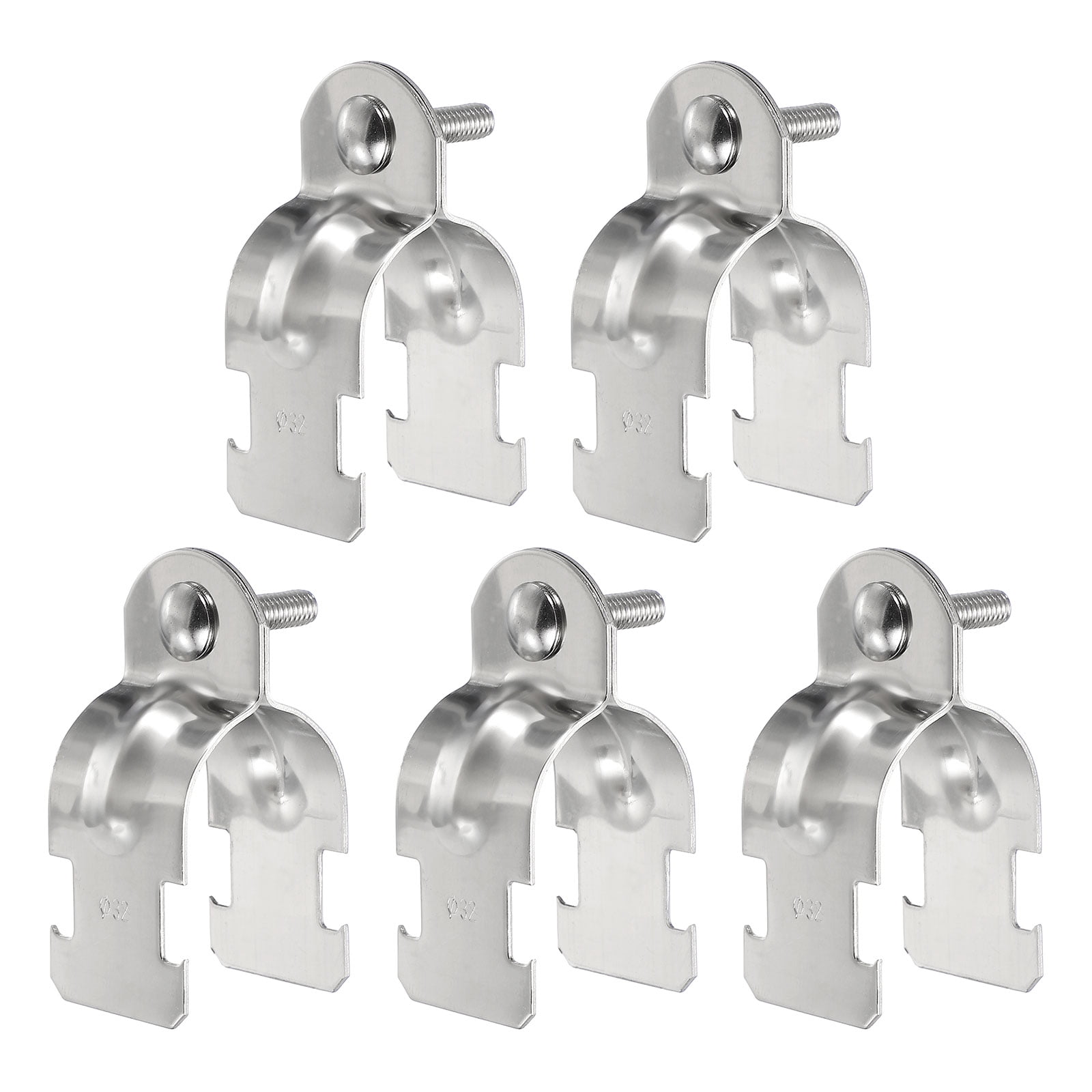 Uxcell 5pcs 1-1/4" EMT Strut Clamp 2.8" Length Universal 304 Stainless ...