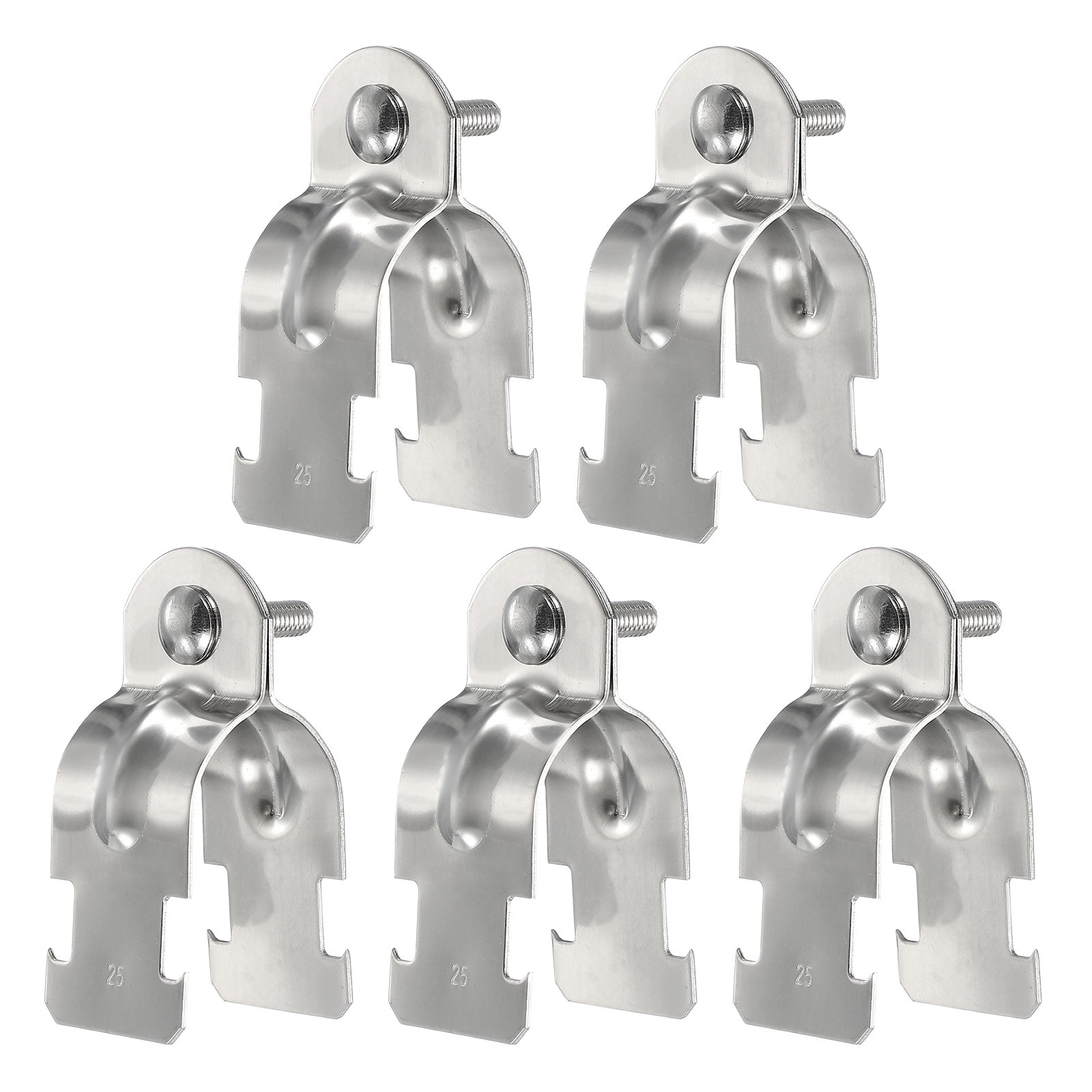 Uxcell 5pcs 1-2/9" EMT Strut Clamp 2.91" Length Universal 304 Stainless ...