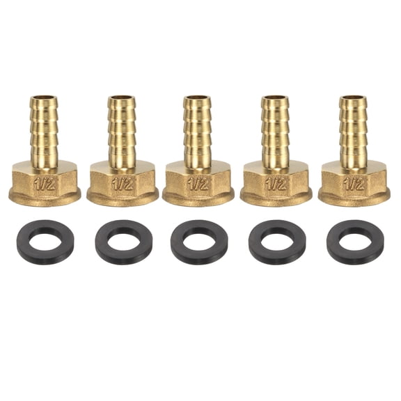Uxcell 5pcs 1/2" PEX-A Expansion Fittings 10mm Metric Thread Brass Press Adapter
