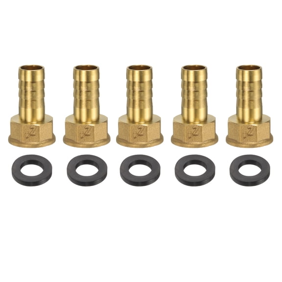 Uxcell 5pcs 1/2" PEX-A Expansion Fittings 14mm Metric Thread Brass Press Adapter