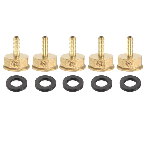 Uxcell 5pcs 1/2" PEX-A Expansion Fittings 6mm Metric Thread Brass Press Adapter