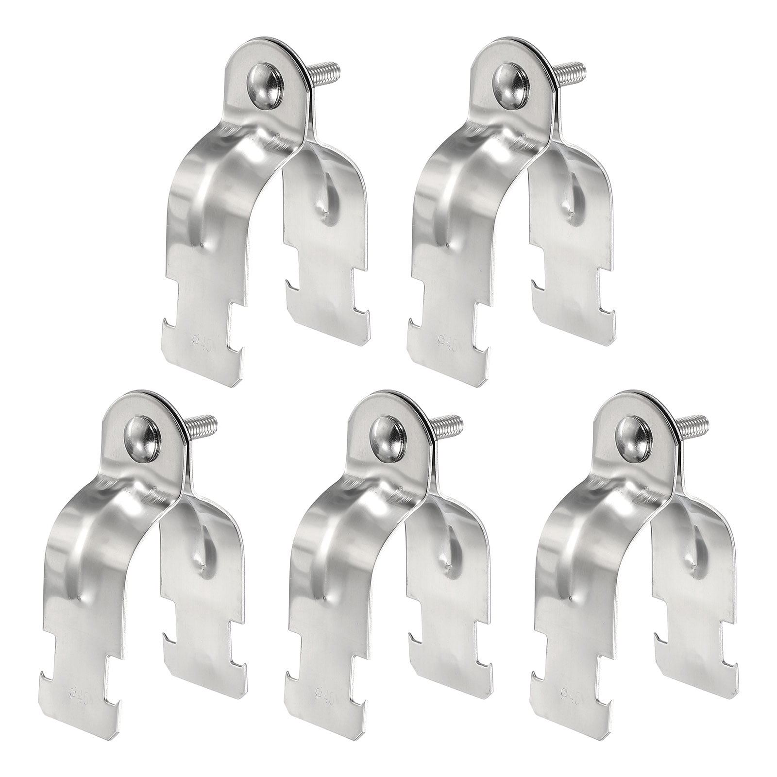 Uxcell 5pcs 1-3/5" EMT Strut Clamp 3.43" Length Universal 304 Stainless ...