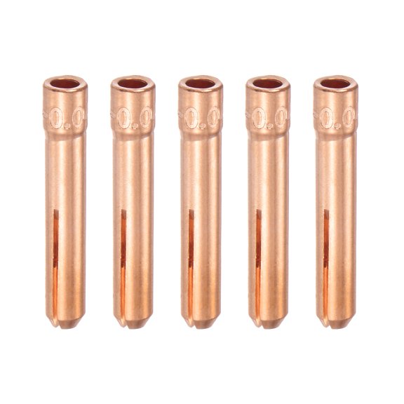 Uxcell 5pcs 13N21 TIG Welding Collet 0.04" (1mm) Copper Tungsten Electrode Collet Tips