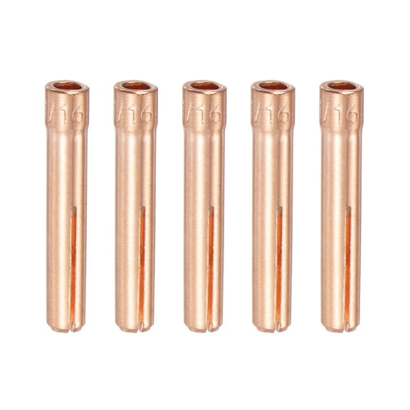 Uxcell 5pcs 13N22 TIG Welding Collet 1/16" (1.6mm) Copper Tungsten Electrode Collet Tips