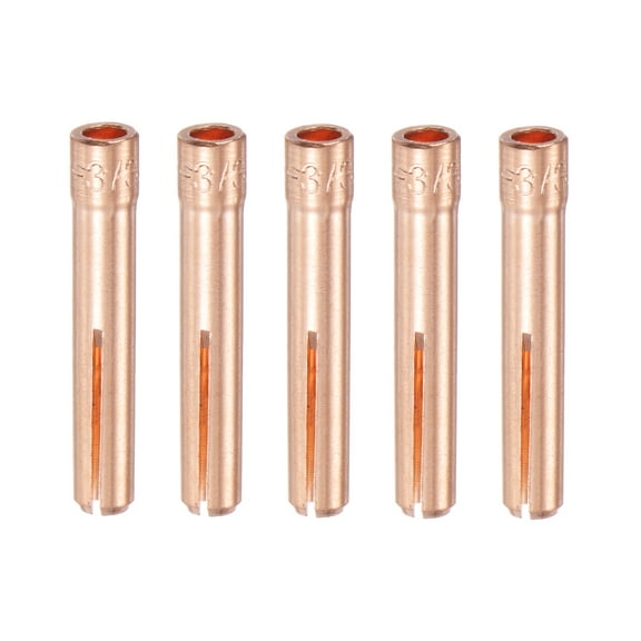 Uxcell 5pcs 13N23 TIG Welding Collet 3/32" (2.4mm) Copper Tungsten Electrode Collet Tips